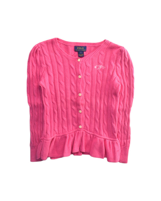 A Pink Cardigans from Polo Ralph Lauren in size 5T for girl. (Front View)