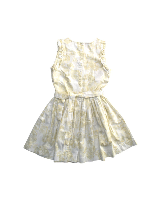 A Ivory Sleeveless Dresses from Petit Bateau in size 8Y for girl. (Back View)