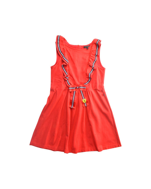 A Red Sleeveless Dresses from Ferrari in size 11Y for girl. (Front View)