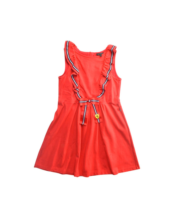 A Red Sleeveless Dresses from Ferrari in size 11Y for girl. (Front View)