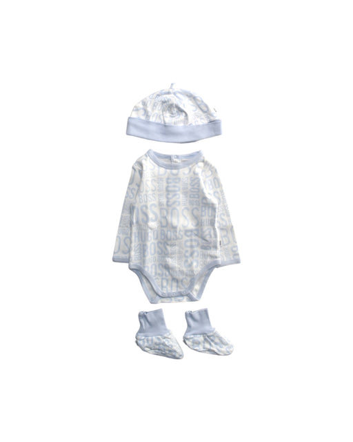 A White Gift Sets from Hugo Boss in size 3-6M for boy. (Front View)