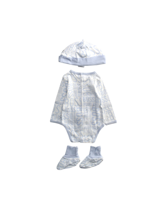 A White Gift Sets from Hugo Boss in size 3-6M for boy. (Back View)