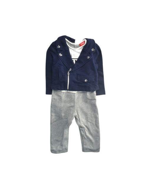 A Navy Pants Sets from Ferrari in size 3-6M for boy. (Front View)