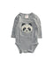 A Grey Long Sleeve Bodysuits from Seed in size Newborn for boy. (Front View)