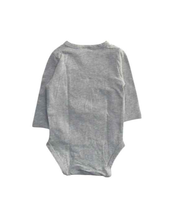 A Grey Long Sleeve Bodysuits from Seed in size Newborn for boy. (Back View)
