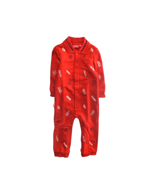 A Red Onesies from Ferrari in size 0-3M for boy. (Front View)