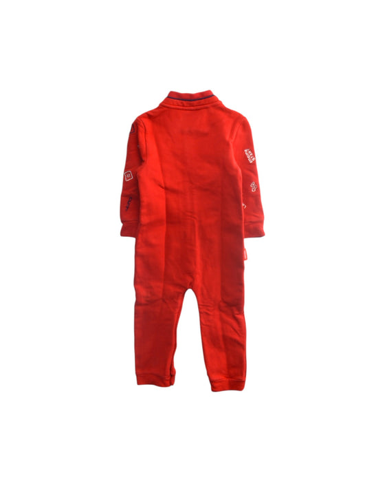 A Red Onesies from Ferrari in size 0-3M for boy. (Back View)