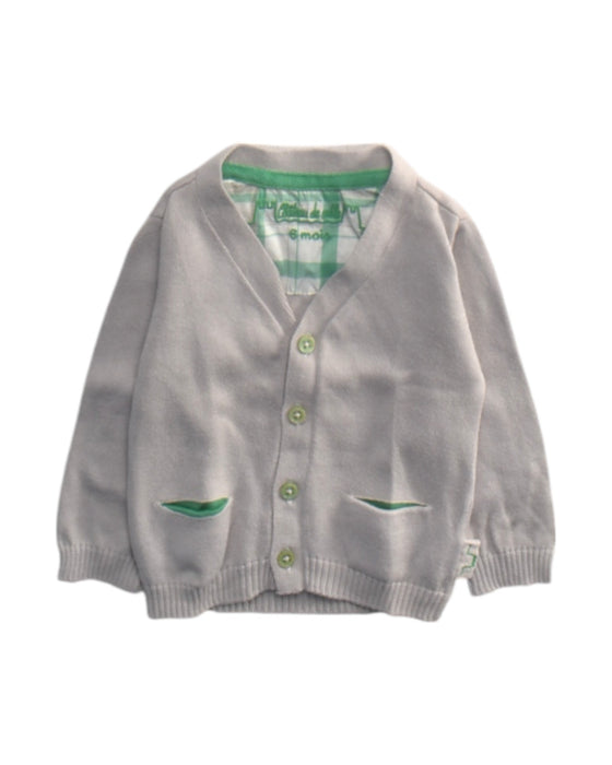A Beige Cardigans from Chateau de Sable in size 3-6M for boy. (Front View)