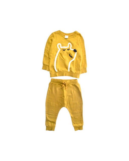 A Yellow Pants Sets from Seed in size 12-18M for boy. (Front View)
