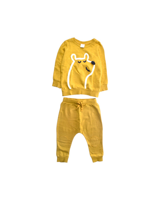 A Yellow Pants Sets from Seed in size 12-18M for boy. (Front View)