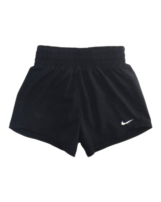 A Black Shorts from Nike in size 7Y for girl. (Front View)