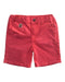 A Red Shorts from Appaman in size 5T for boy. (Front View)