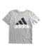A Grey Short Sleeve T Shirts from Adidas in size 8Y for boy. (Front View)