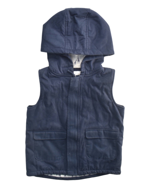 A Navy Outerwear Vests from The Little White Company in size 4T for boy. (Front View)