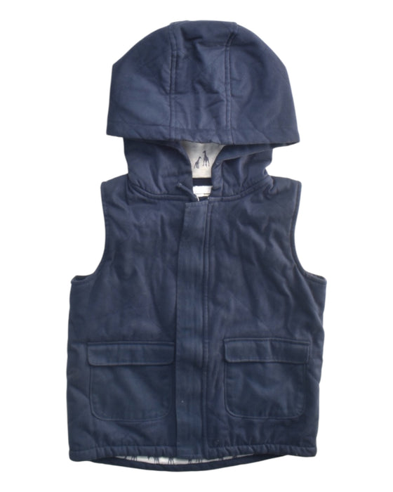 A Navy Outerwear Vests from The Little White Company in size 4T for boy. (Front View)
