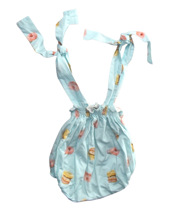 A Blue Sleeveless Rompers from Phi Clothing in size 2T for girl. (Back View)