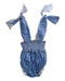 A Blue Sleeveless Rompers from Phi Clothing in size 2T for girl. (Front View)