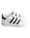 A White Sneakers from Adidas in size 12-18M for boy. (Front View)