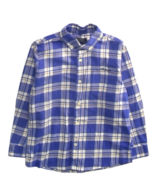 A Blue Long Sleeve Shirts from Mayoral in size 5T for boy. (Front View)