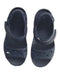 A Navy Sandals from Crocs in size 5T for boy. (Back View)