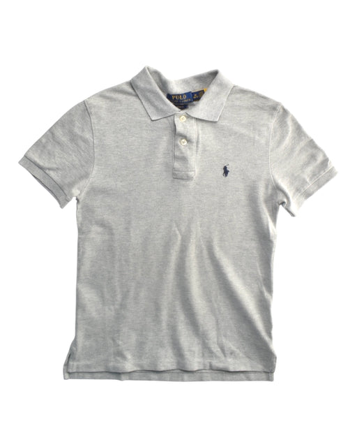 A Grey Short Sleeve Polos from Polo Ralph Lauren in size 10Y for boy. (Front View)