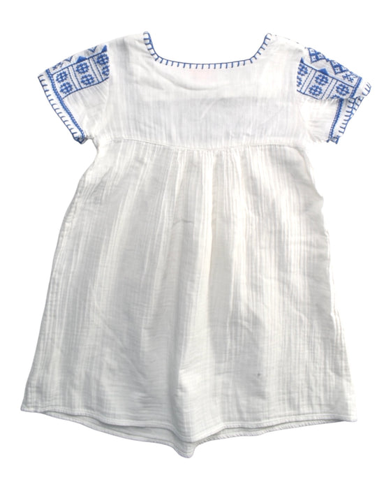A White Short Sleeve Dresses from Sunuva in size 7Y for girl. (Back View)