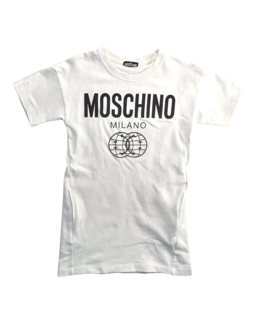 A White Short Sleeve T Shirts from Moschino in size 8Y for girl. (Front View)