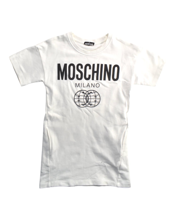 A White Short Sleeve T Shirts from Moschino in size 8Y for girl. (Front View)