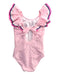 A Pink Swimsuits from Sunuva in size 9Y for girl. (Back View)