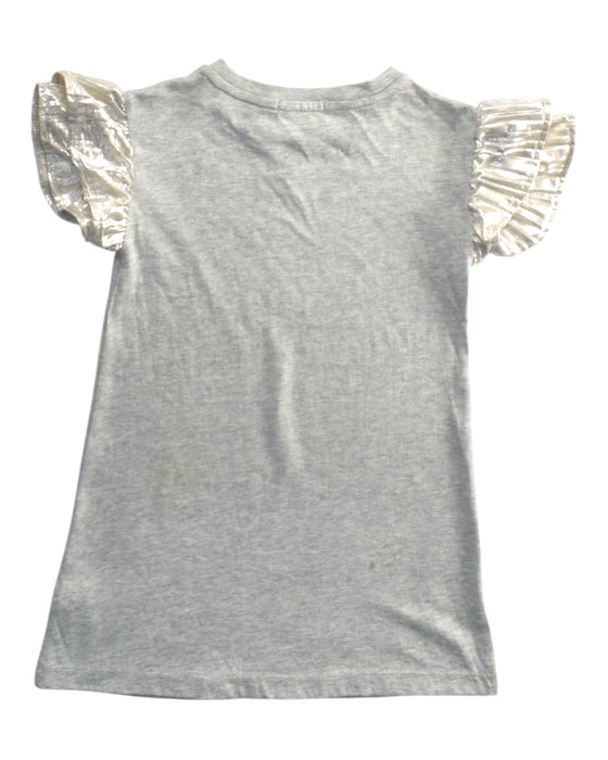 A Grey Short Sleeve Tops from Crewcuts in size 4T for girl. (Back View)