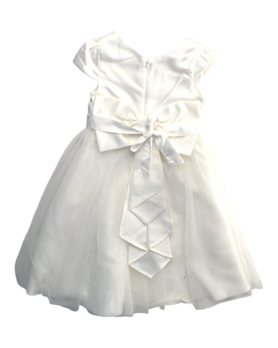 A White Short Sleeve Dresses from Monsoon in size 5T for girl. (Back View)