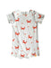 A White Short Sleeve Rompers from Le Petit Society in size 12-18M for boy. (Front View)