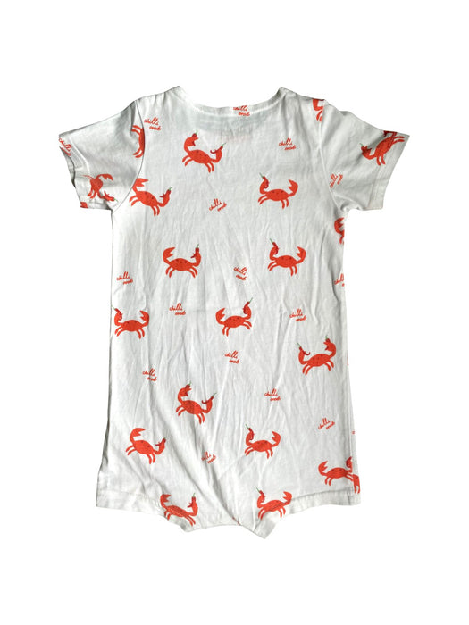 A White Short Sleeve Rompers from Le Petit Society in size 12-18M for boy. (Back View)