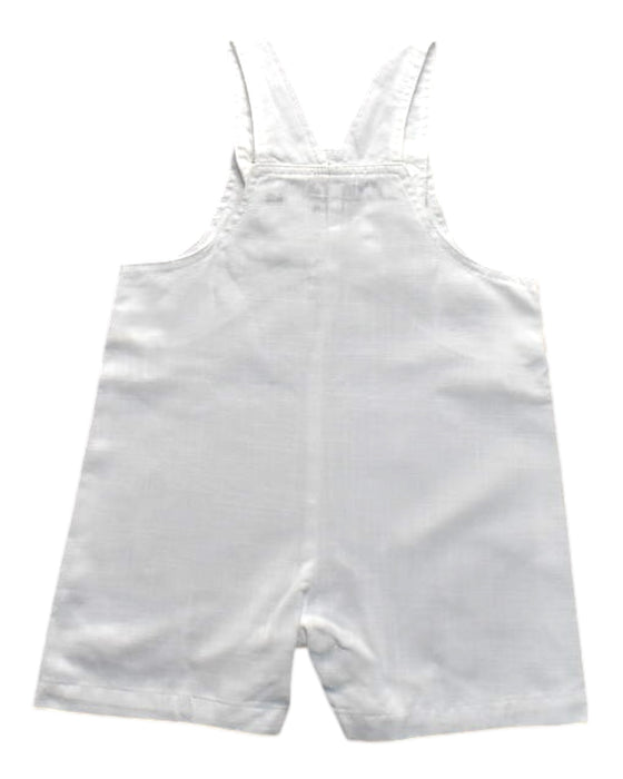 A White Overall Shorts from Chateau de Sable in size 6-12M for boy. (Back View)