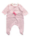 A Pink Onesies from Petit Bateau in size 0-3M for girl. (Front View)