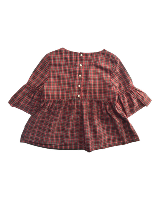 A Red Long Sleeve Tops from Polo Ralph Lauren in size 10Y for girl. (Back View)