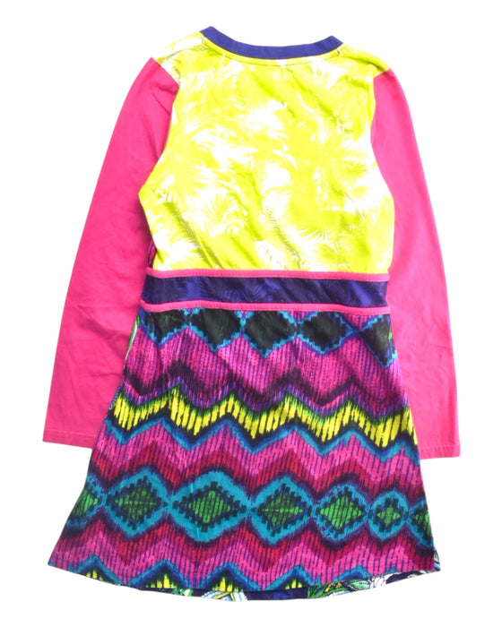 A Multicolour Long Sleeve Dresses from Desigual in size 13Y for girl. (Back View)