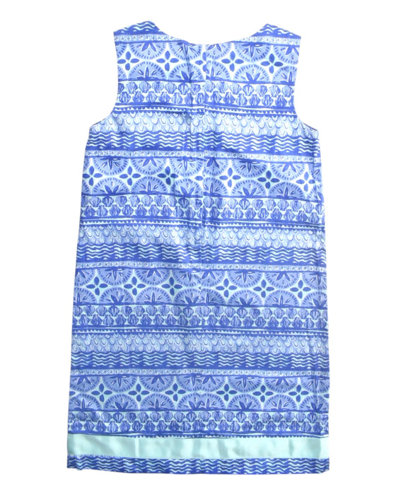 A Blue Sleeveless Dresses from Vineyard Vines in size 14Y for girl. (Back View)