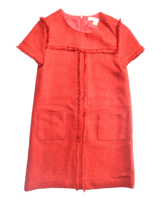 A Red Short Sleeve Dresses from Brooks Brothers in size 12Y for girl. (Front View)
