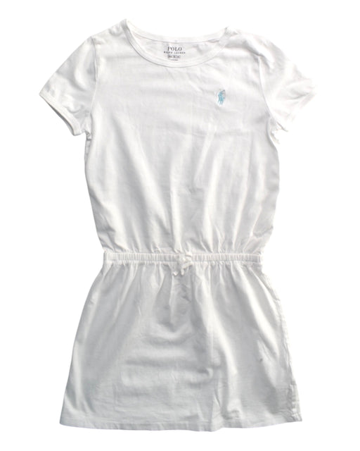 A White Short Sleeve Dresses from Polo Ralph Lauren in size 8Y for girl. (Front View)