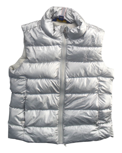 A Silver Outerwear Vests from Polo Ralph Lauren in size 7Y for girl. (Front View)