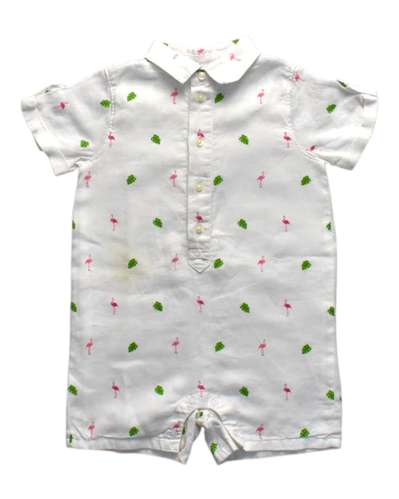 A White Short Sleeve Rompers from Janie & Jack in size 18-24M for boy. (Front View)
