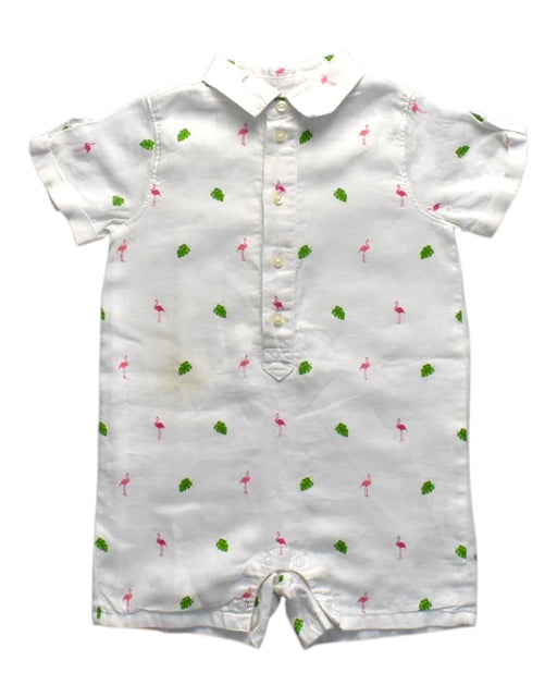 A White Short Sleeve Rompers from Janie & Jack in size 18-24M for boy. (Front View)