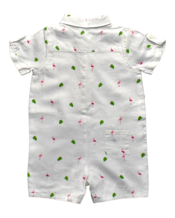A White Short Sleeve Rompers from Janie & Jack in size 18-24M for boy. (Back View)