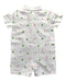 A White Short Sleeve Rompers from Janie & Jack in size 18-24M for boy. (Back View)