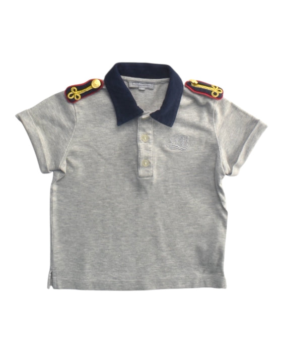 A Grey Short Sleeve Polos from Nicholas & Bears in size 12-18M for boy. (Front View)