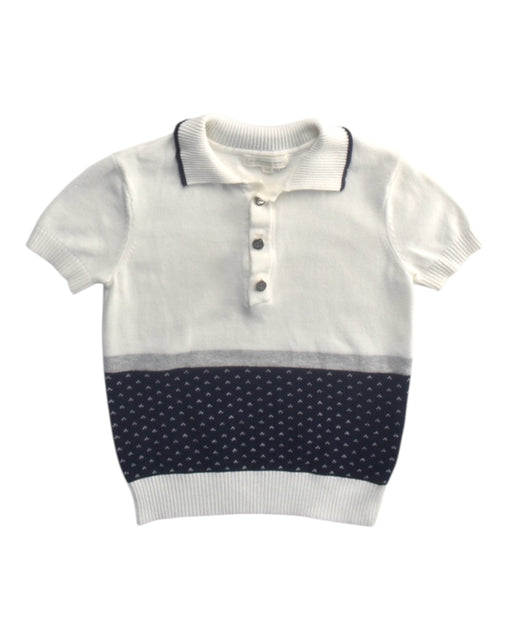 A White Short Sleeve Polos from Nicholas & Bears in size 12-18M for boy. (Front View)