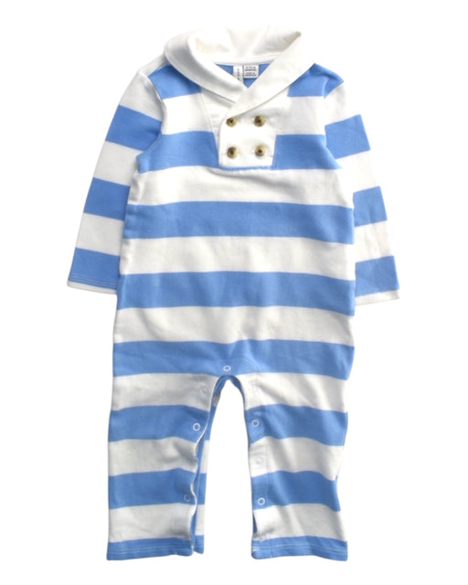 A Blue Long Sleeve Rompers from Janie & Jack in size 12-18M for boy. (Front View)