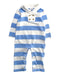 A Blue Long Sleeve Rompers from Janie & Jack in size 12-18M for boy. (Front View)