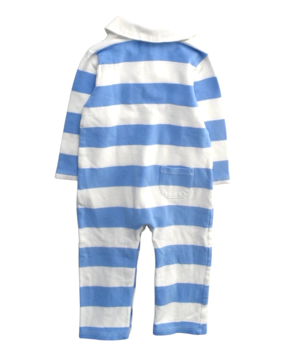 A Blue Long Sleeve Rompers from Janie & Jack in size 12-18M for boy. (Back View)